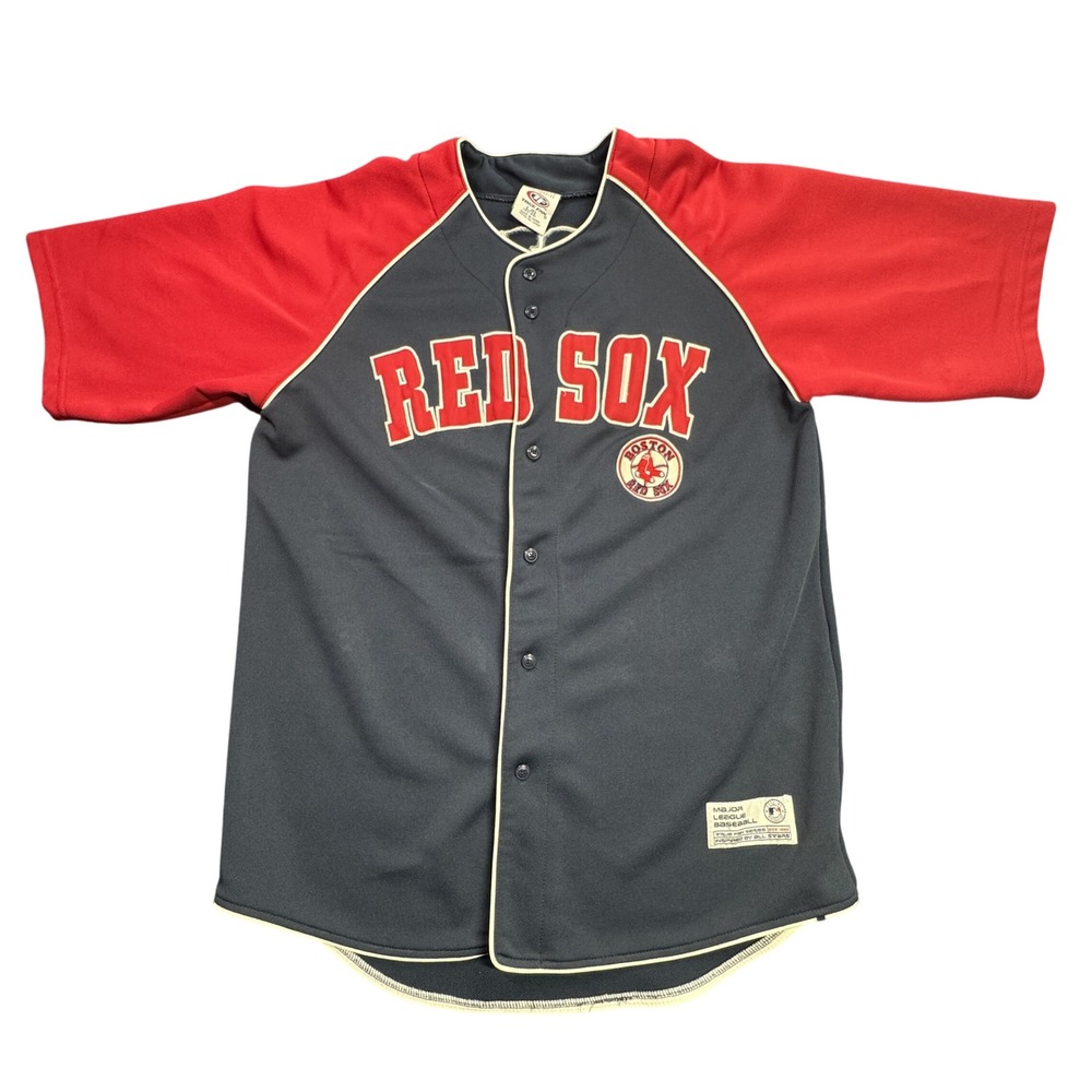 David Ortiz 34 Boston Red Sox True Fan Jersey Mens Large Blue Red Baseball MLB